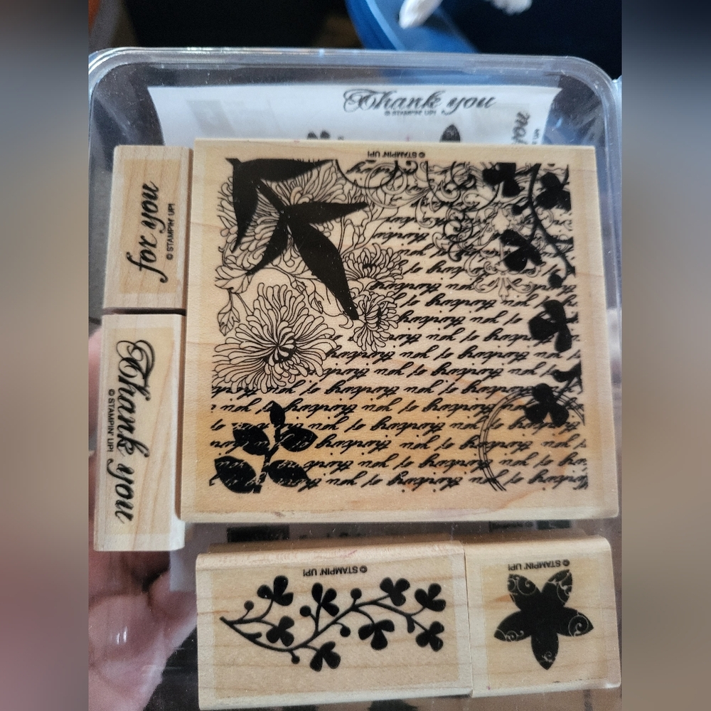 Stampin Up Artistic Rubber Stamps Set of 5